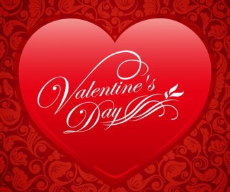 Fundo De Vector De Dia Dos Namorados Coração Floral Vermelho