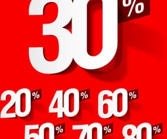 ملصقات العلامات الحمراء خصم مجموعة المتجهات