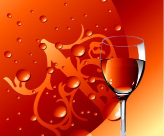 Czerwone Wino I Woda Grafika Wektorowa