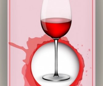 Red Wine Background Glass Decoration Grunge Splashing