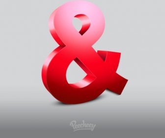 Signo Rojo 3D De Ampersand