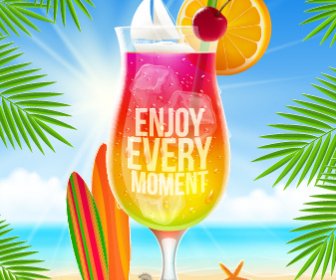 Refreshing Summer Time Vector Background