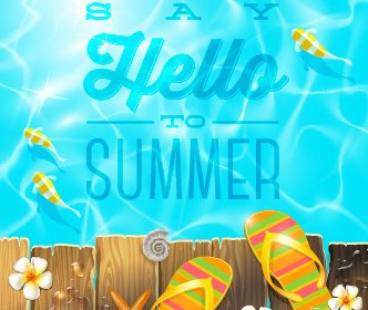 Refreshing Summer Time Vector Background