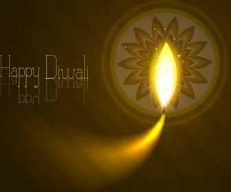 Desain Kartu Agama Untuk Diwali Festival Dengan Desain Floral Vector