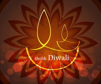 tarjeta religiosa diseño para diwali festival colorido vector