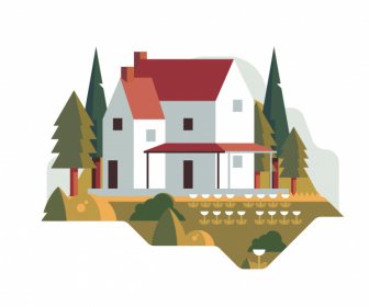住宅住宅彩繪彩色經典設計