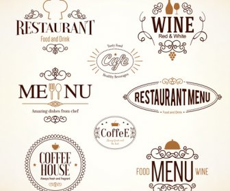 Restaurant Food Menu Logos Vector Design