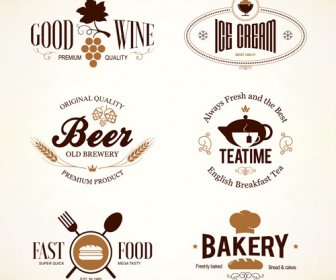 Restaurant Food Menu Logos Vector Design