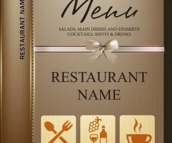 餐廳功能表範本結圖示棕色條紋裝飾品