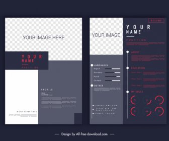 Resume Inforgraphic Template Contrasted Modern Elegant Decor