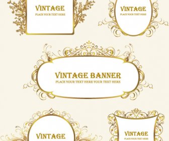 الرجعية ديكور إطارات تصميم المتجهات