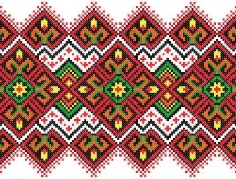 レトロな編みパターンのシームレスなベクトル