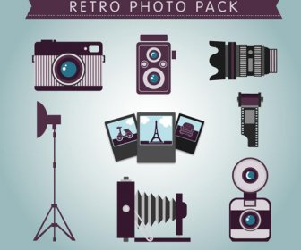 Retro-Foto Pack Vector
