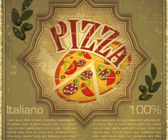 Fond De Pizza Rétro