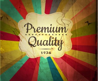 Sello De Calidad Premium Retro