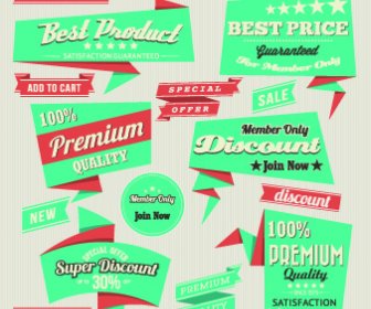 Retro-Premium-Qualität Etiketten Designset