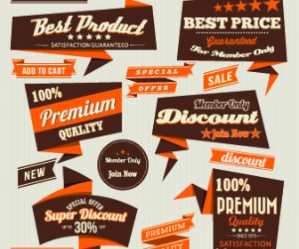 Retro Premium Quality Labels Design Set