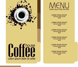 Retro-Stil Kaffee Menü-design