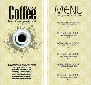 تصميم قائمة القهوة نمط الرجعية