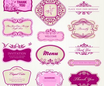Retro Style Frames With Ornament Vector