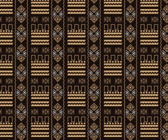 Retro Tribal Pattern Repeating Style Abstract Dark Design