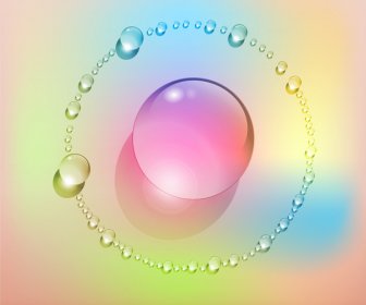 Ring Of Colorful Sphere Orb Background