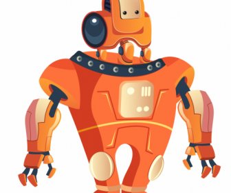 Conception Humanoïde Moderne D'icône De Robot
