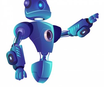Icono De Robot Boceto 3D Moderno