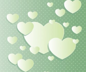 Romantic Background Heart Shapes Decoration Paper Cut Design