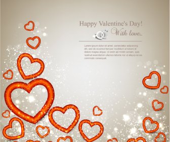 Romantische Happy Valentinstag Karten Vektor