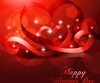 Cartões De Dia Dos Namorados Feliz Romântico Vector