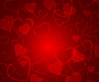 Romantik Kalp Valentine Arka Plan ücretsiz Vektör