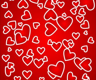 Romantische Herz Valentinstag Hintergrund Freie Vektor