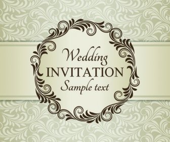 Convites De Casamento Romântico Ornamentado