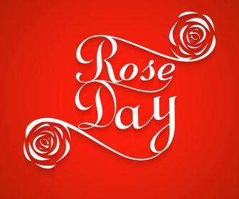 Rosa Tag Für Valentine Woche Bunte Typografie Text Vektor-illustration
