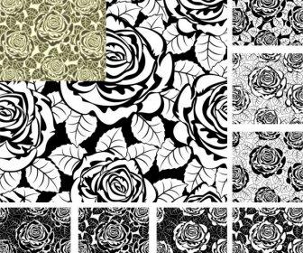 Rose Decorative Pattern Background Design Vector