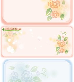 Rose Pattern Text Box Vector