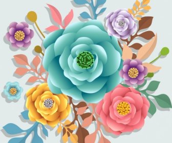 Roses Background Colorful Classical Decor