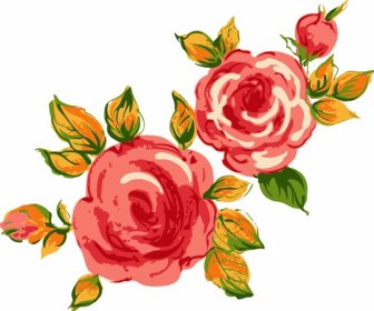 Rosen Blütenblätter Vektor -2