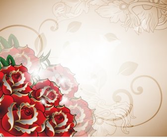 Roses Vector Background