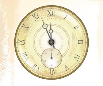 Vector Vintage Estilos De Reloj Redondo