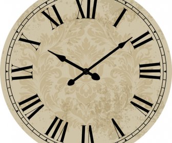 Vecteur De Styles Vintage Horloge Ronde