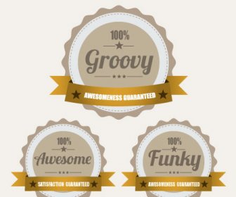 Round Icons Vector Illustration Of Funny Guarantee