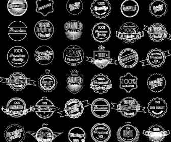 putaran label black gaya vektor