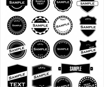 Round Labels Vintage Styles Vector