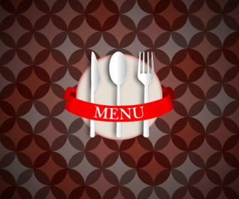 Round Pattern Background With Restaurant Menu Vector