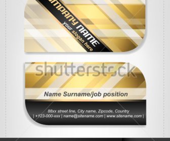 Rounded Business Cards Template Vector