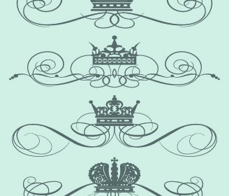 Vektor Dekorasi Mahkota Kerajaan 2
