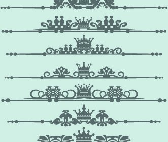 王冠の装飾ベクトル4