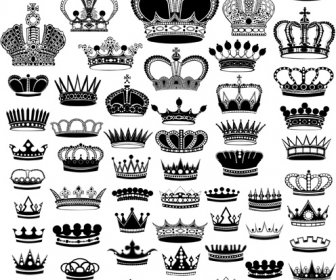 Königliche Krone Vintage-Design Vektoren